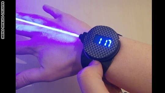 Inventor creates watch that fires laser