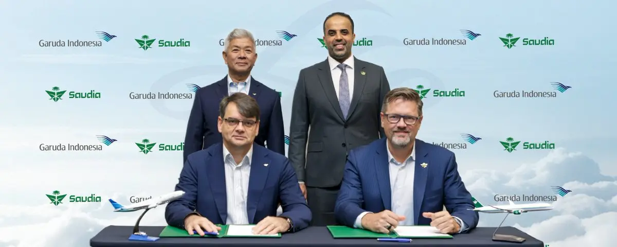 الخطوط السعودية وطيران جارودا توقعان مذكرة تفاهم لتطوير شراكة تجارية استراتيجية