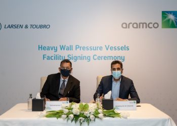 Signing Ceremony Between Saudi Aramco and LARSEN TOUBRO at Main Admin Building Dhahran